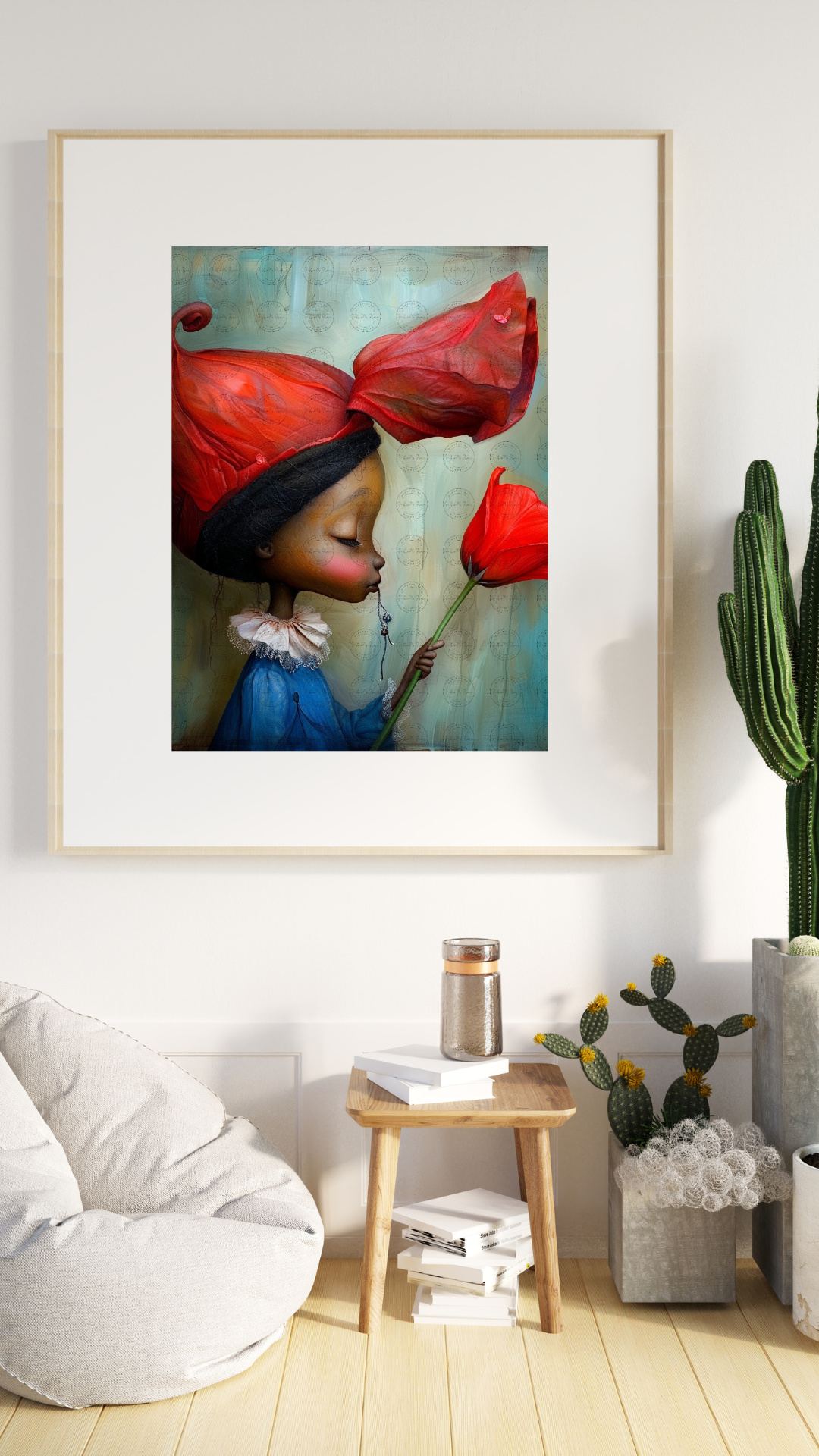 Black Girl Art - Kids Digital Art - Velvet's View - Tressa and Her Tulips 1020