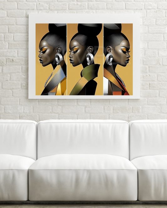 Ethereal Essence: Stunning Black Girl Art Prints for Empowerment and Elegance 1005