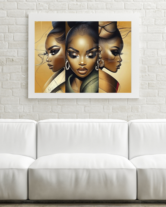 Ethereal Essence: Stunning Black Girl Art Prints for Empowerment and Elegance 1006