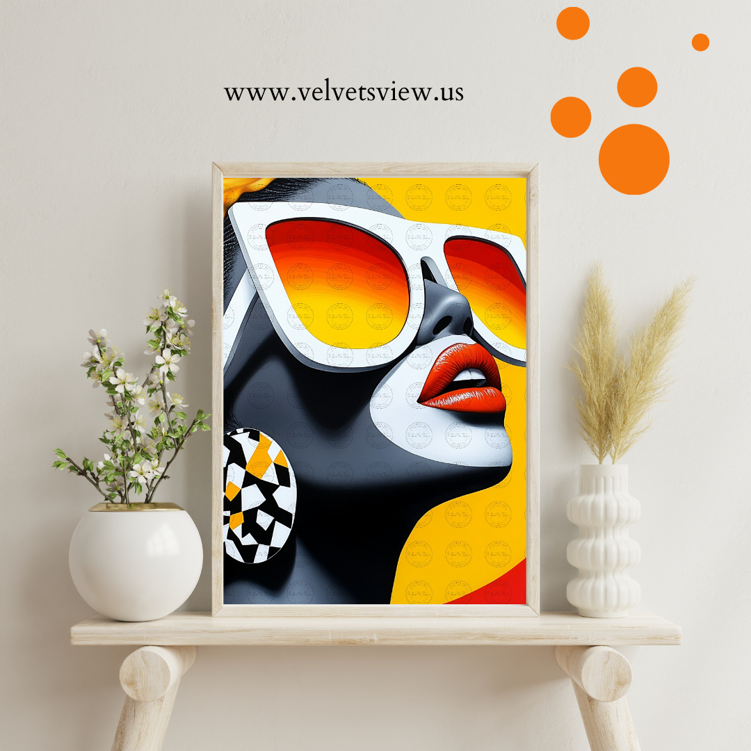 Black Girl Art  - Velvets View Digital Art - Afrofuturistic Elegance - Shades of Beauty 481