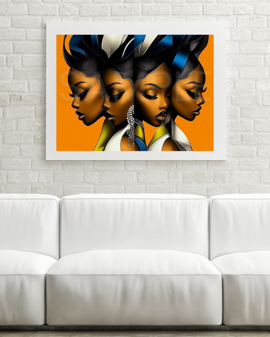 Ethereal Essence: Stunning Black Girl Art Prints for Empowerment and Elegance 1008