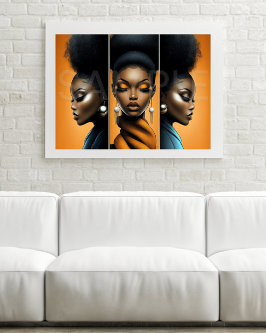 Ethereal Essence: Stunning Black Girl Art Prints for Empowerment and Elegance 1010