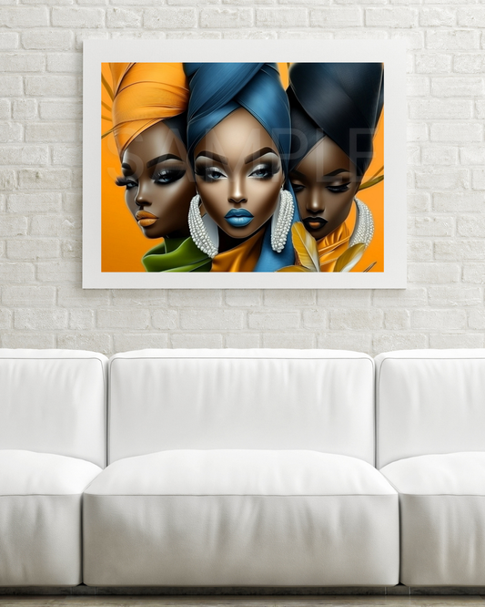 Ethereal Essence: Stunning Black Girl Art Prints for Empowerment and Elegance 1012