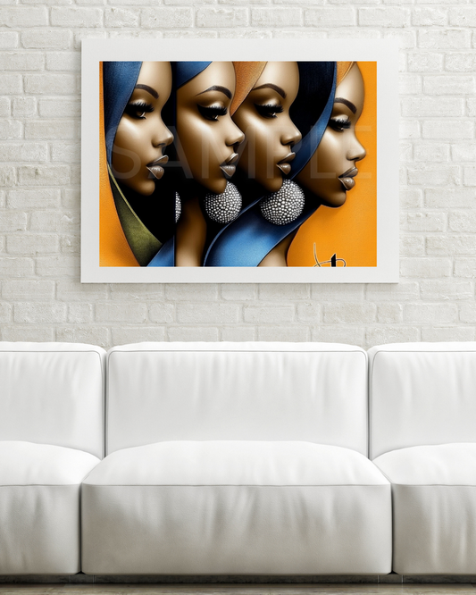 Ethereal Essence: Stunning Black Girl Art Prints for Empowerment and Elegance 1013