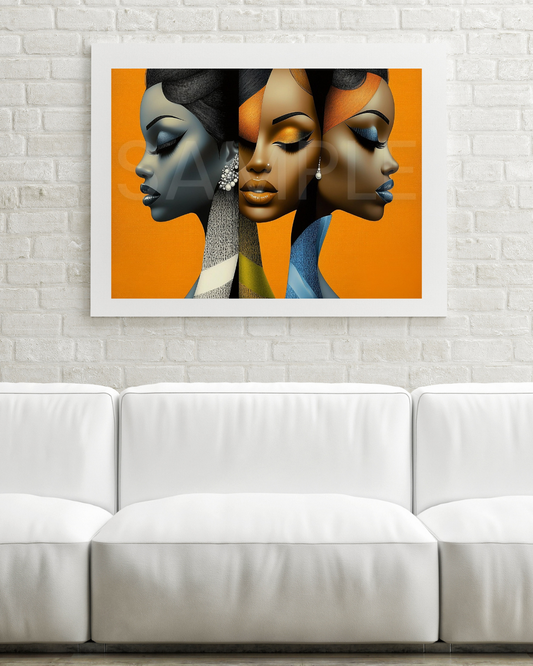 Ethereal Essence: Stunning Black Girl Art Prints for Empowerment and Elegance 1014