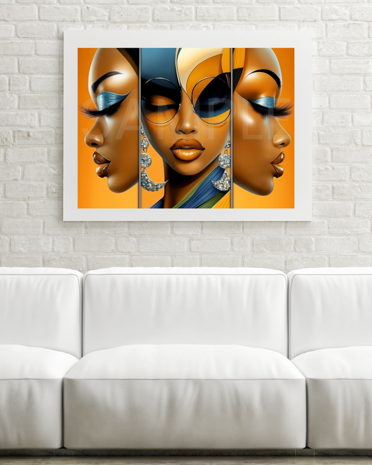 Ethereal Essence: Stunning Black Girl Art Prints for Empowerment and Elegance 1015