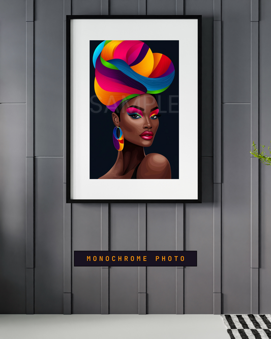 Bold African American Woman Digital Art – Afrocentric Wall Prints by Velvet’s View - 2hnum169