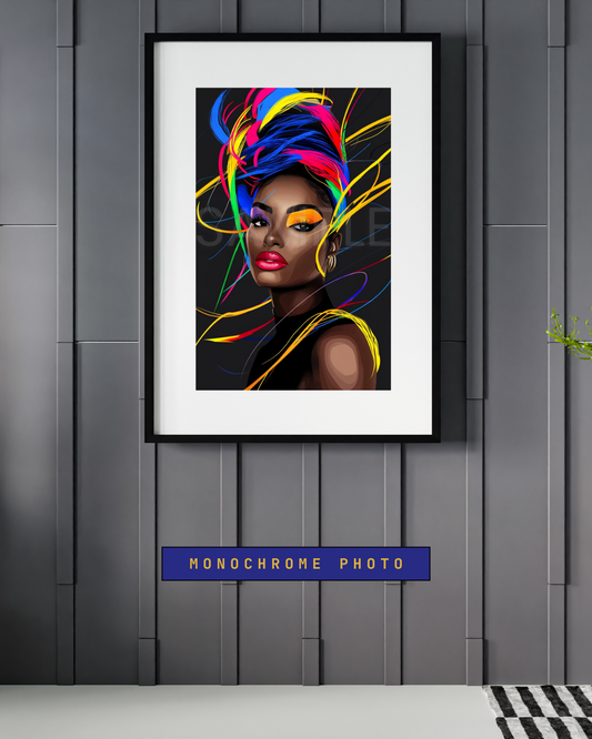 Bold African American Woman Digital Art – Afrocentric Wall Prints by Velvet’s View -512222359