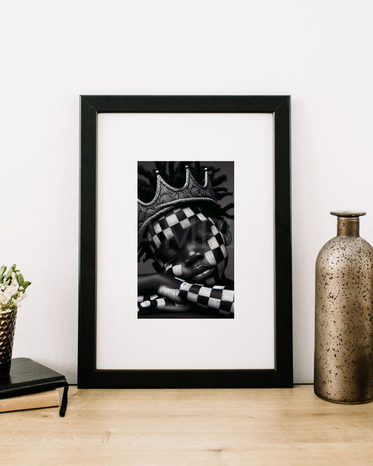Crowned in Innocence: Afro Surreal Wooden-Inspired Kids Portraits – Velvet’s View Exclusive Digital Art Collection - 2589N5
