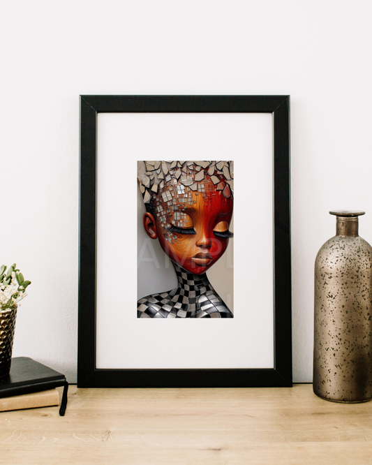 Crowned in Innocence: Afro Surreal Wooden-Inspired Kids Portraits – Velvet’s View Exclusive Digital Art Collection - 2589N8