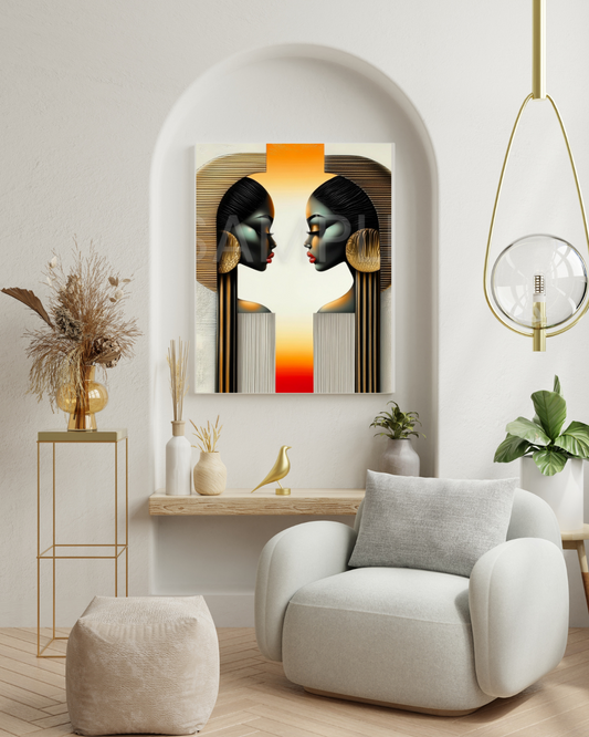 Reflections in Gold: The Duality of Black Beauty- Velvet's View - 741258