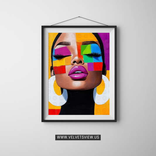 Black Girl Art  - Velvets View Digital Art - Bold Hue - The Essence of Vibrancy 311