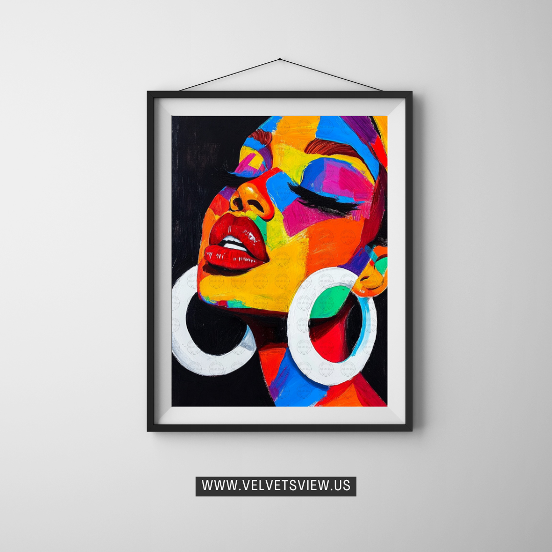 Black Girl Art  - Velvets View Digital Art - Bold Hue - The Essence of Vibrancy 313