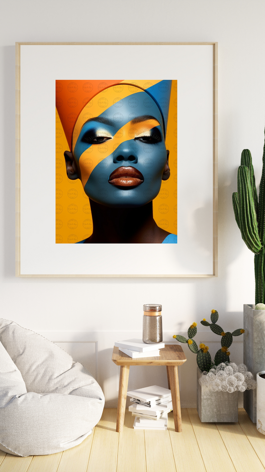 Black Girl Art – Female Digital Prints - Velvet's View – Spectrum Silhouettes - The Abstract Faces Collection