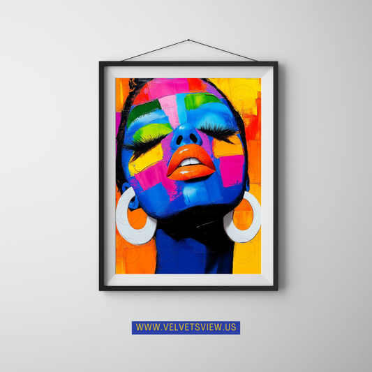 Black Girl Art  - Velvets View Digital Art - Bold Hue - The Essence of Vibrancy 314