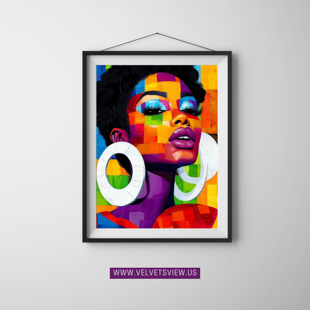 Black Girl Art  - Velvets View Digital Art - Bold Hue - The Essence of Vibrancy 315