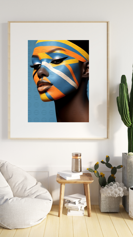 Black Girl Art – Female Digital Prints - Velvet's View – Spectrum Silhouettes - The Abstract Faces Collection