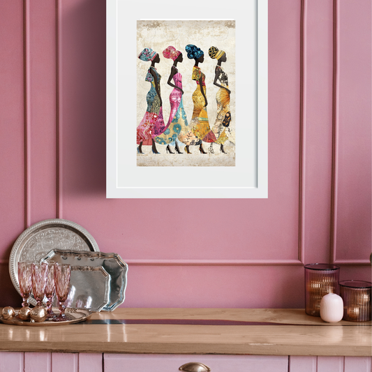 Black Girl Art  - Velvets View Digital Art - Silhouettes of Tradition - Celebrating African Elegance 664