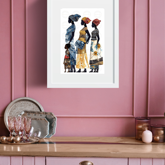 Black Girl Art  - Velvets View Digital Art - Silhouettes of Tradition - Celebrating African Elegance 665