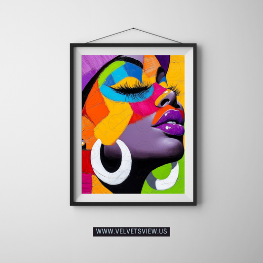 Black Girl Art  - Velvets View Digital Art - Bold Hue - The Essence of Vibrancy 318
