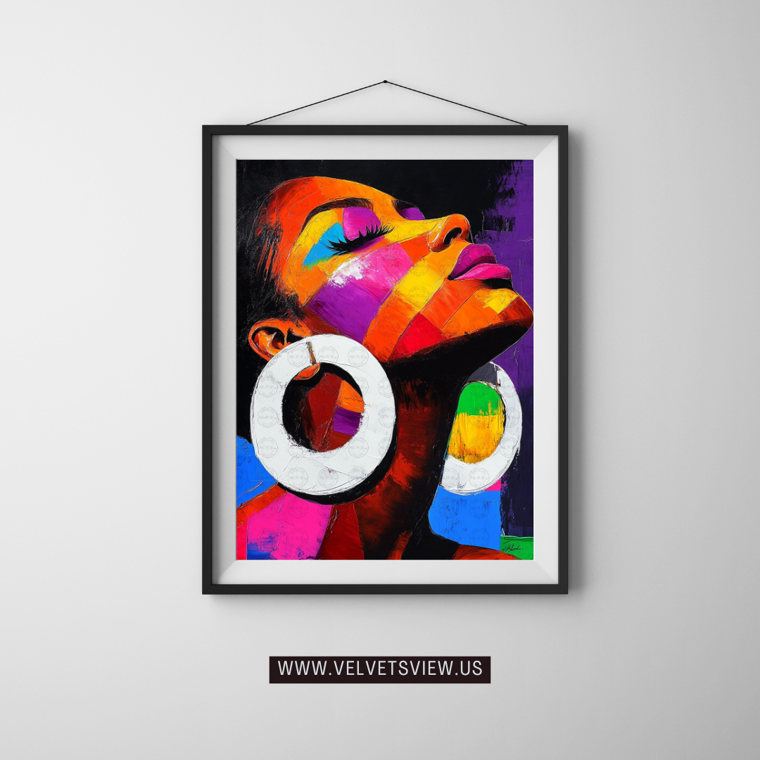 Black Girl Art  - Velvets View Digital Art - Bold Hue - The Essence of Vibrancy 319
