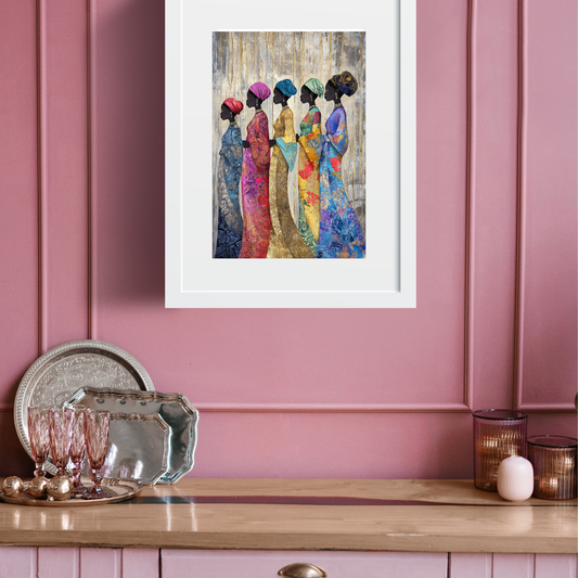 Black Girl Art  - Velvets View Digital Art - Silhouettes of Tradition - Celebrating African Elegance 668