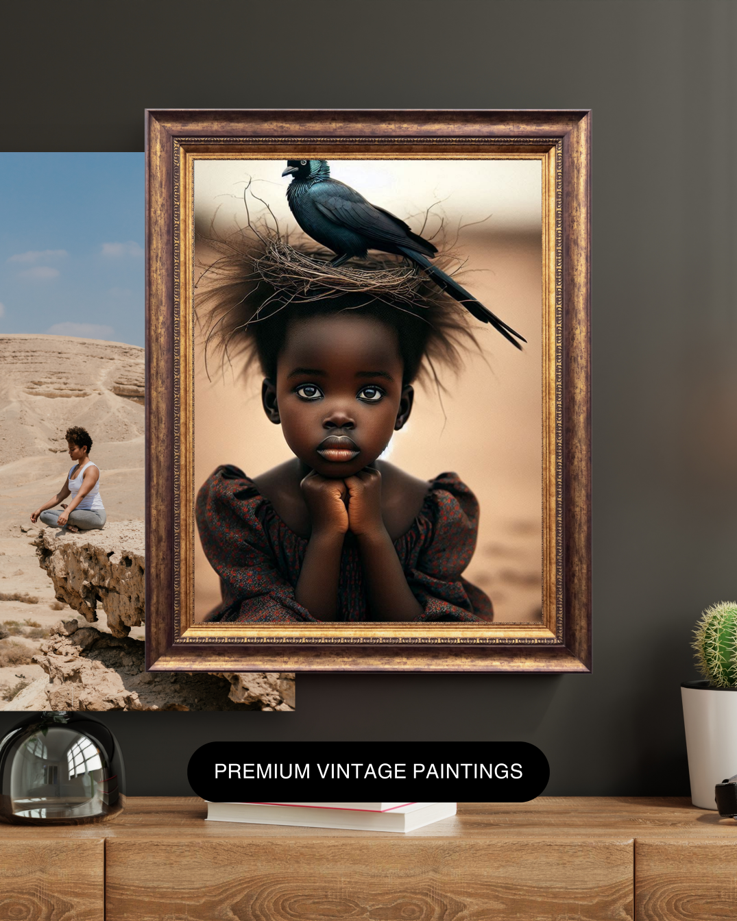 Black Girl Art - Kid's Digital Art - Velvet's View - A Little Girl and Her Bird 529
