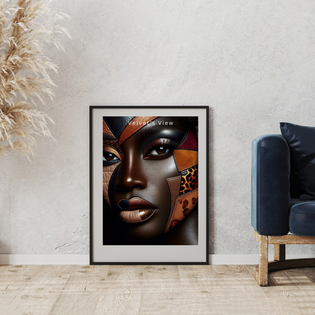 Black Girl Art  - Velvets View Digital Art - Wild Elegance - Faces of Strength 201