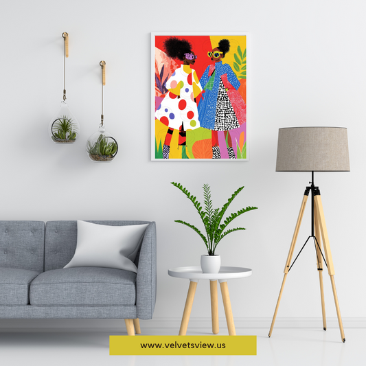 Black Girl Art  - Velvets View Digital Art - Vibrant Silhouettes - Celebrating African Heritage 470