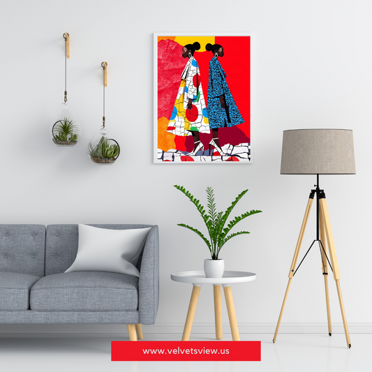 Black Girl Art  - Velvets View Digital Art - Vibrant Silhouettes - Celebrating African Heritage 471