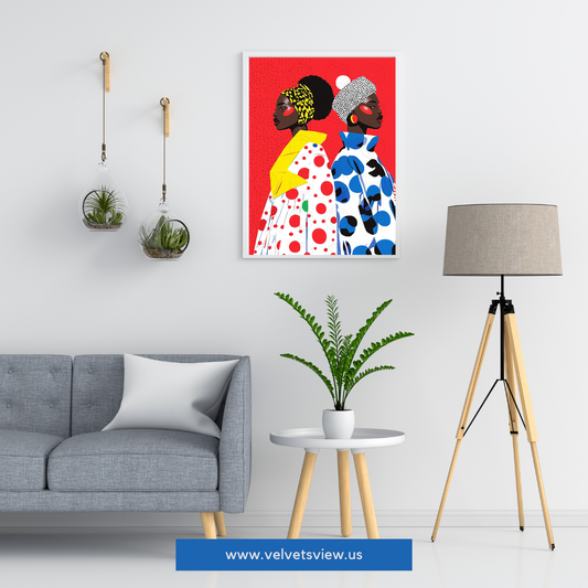 Black Girl Art  - Velvets View Digital Art - Vibrant Silhouettes - Celebrating African Heritage 472