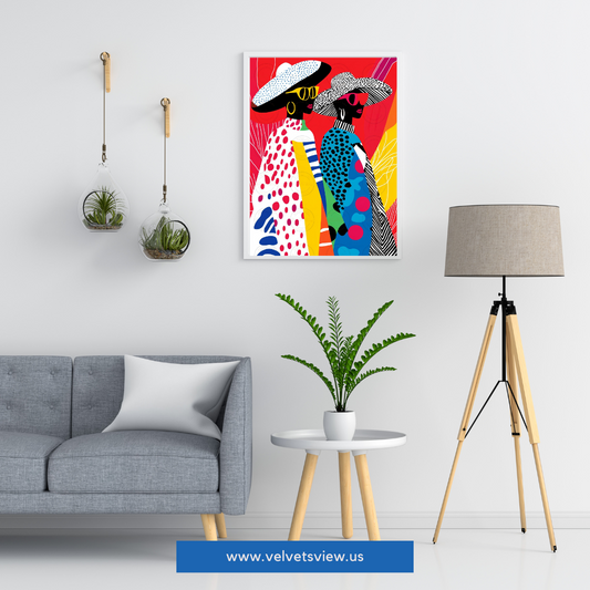 Black Girl Art  - Velvets View Digital Art - Vibrant Silhouettes - Celebrating African Heritage 473