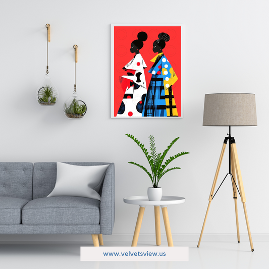 Black Girl Art  - Velvets View Digital Art - Vibrant Silhouettes - Celebrating African Heritage 477