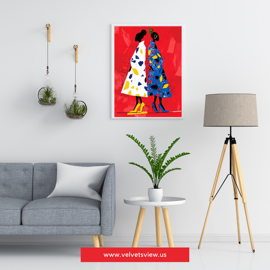 Black Girl Art  - Velvets View Digital Art - Vibrant Silhouettes - Celebrating African Heritage 478