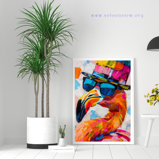 Black Girl Art - Velvet's View Digital Art - Funky Flamingos 523