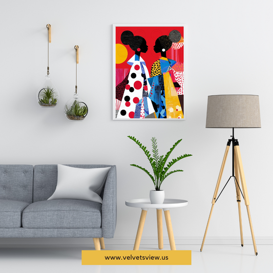 Black Girl Art  - Velvets View Digital Art - Vibrant Silhouettes - Celebrating African Heritage 479