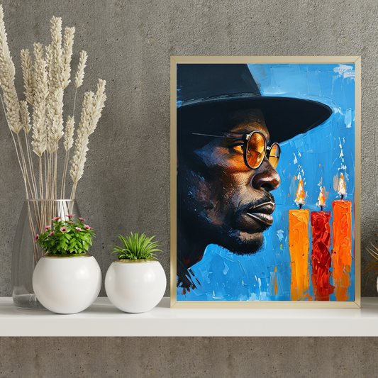 Black Girl Art - Velvet's View - Lit Reflections: The Art of Light & Thought 1000