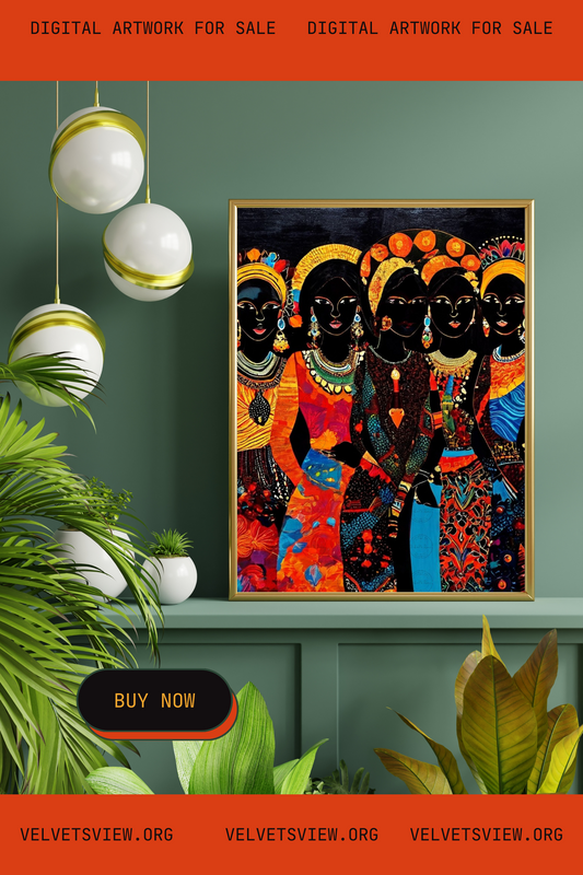 Digital Art - Vibrant Rhythms: The Essence of African Splendor - #2013