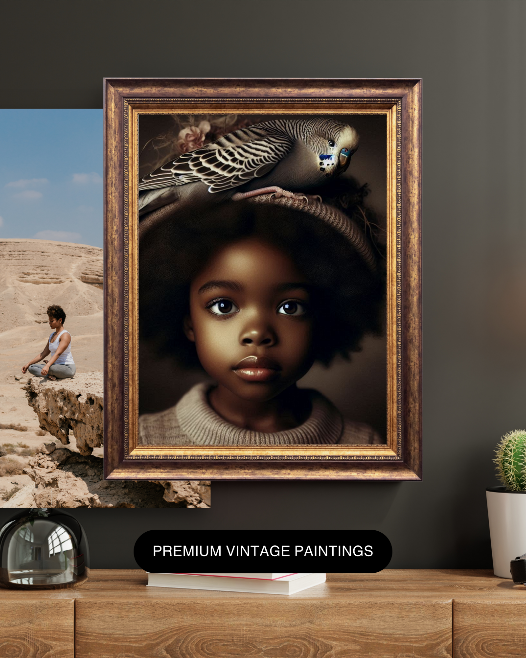 Black Girl Art - Kid's Digital Art - Velvet's View - A Little Girl and Her Bird 531