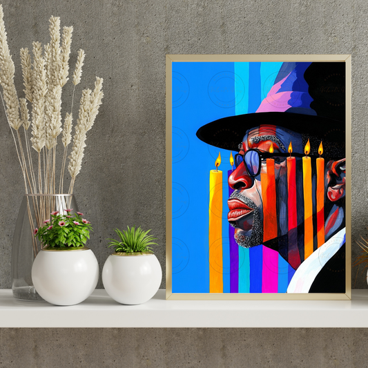 Black Girl Art - Velvet's View - Lit Reflections: The Art of Light & Thought 1009