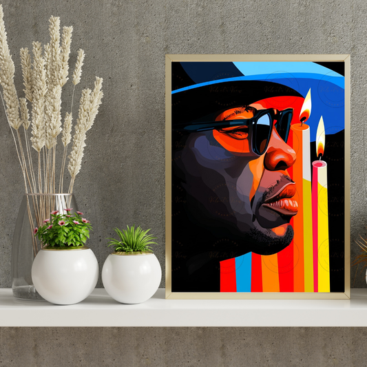 Black Girl Art - Velvet's View - Lit Reflections: The Art of Light & Thought 1008