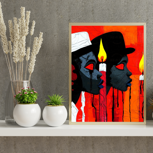 Black Girl Art - Velvet's View - Lit Reflections: The Art of Light & Thought 1007