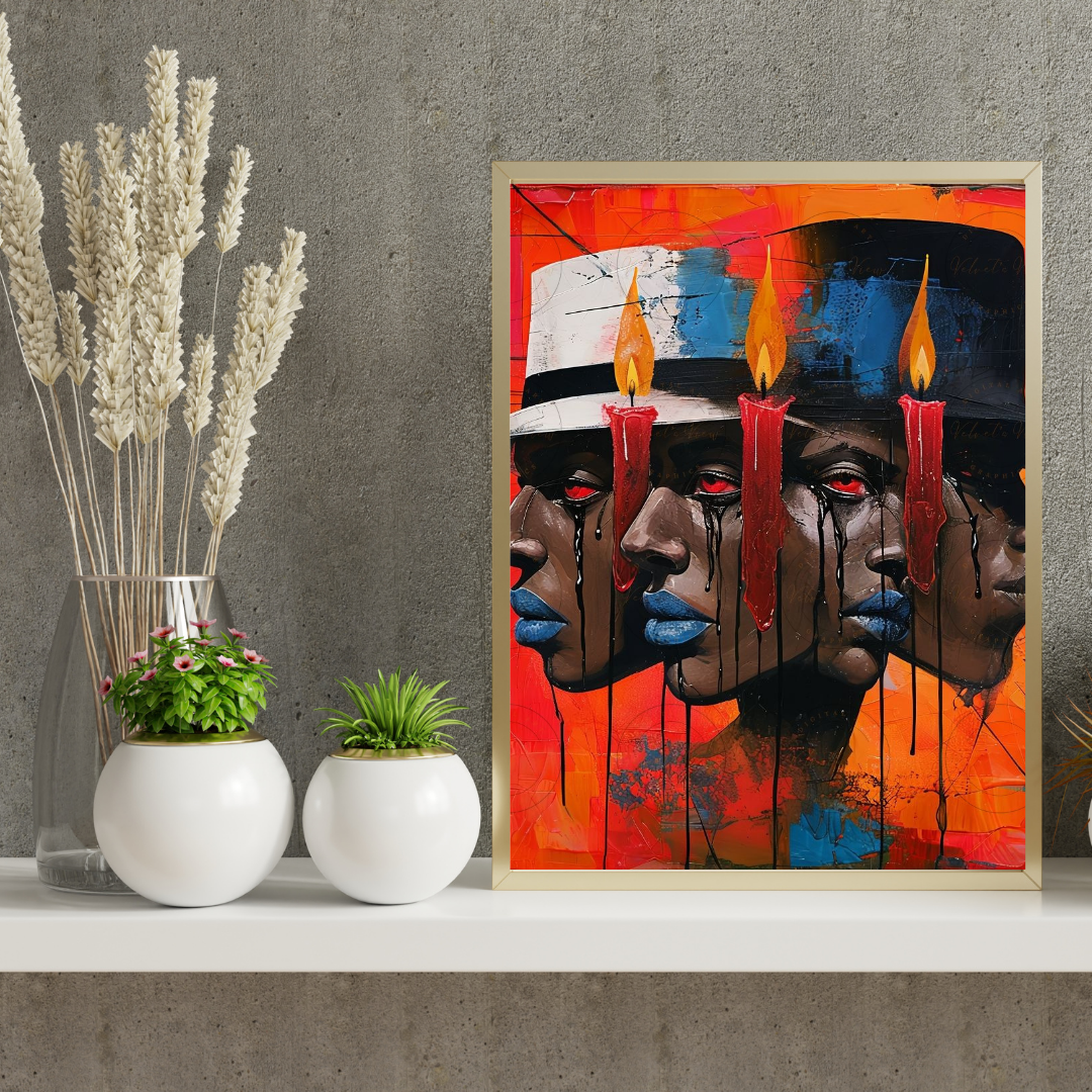 Black Girl Art - Velvet's View - Lit Reflections: The Art of Light & Thought 1006