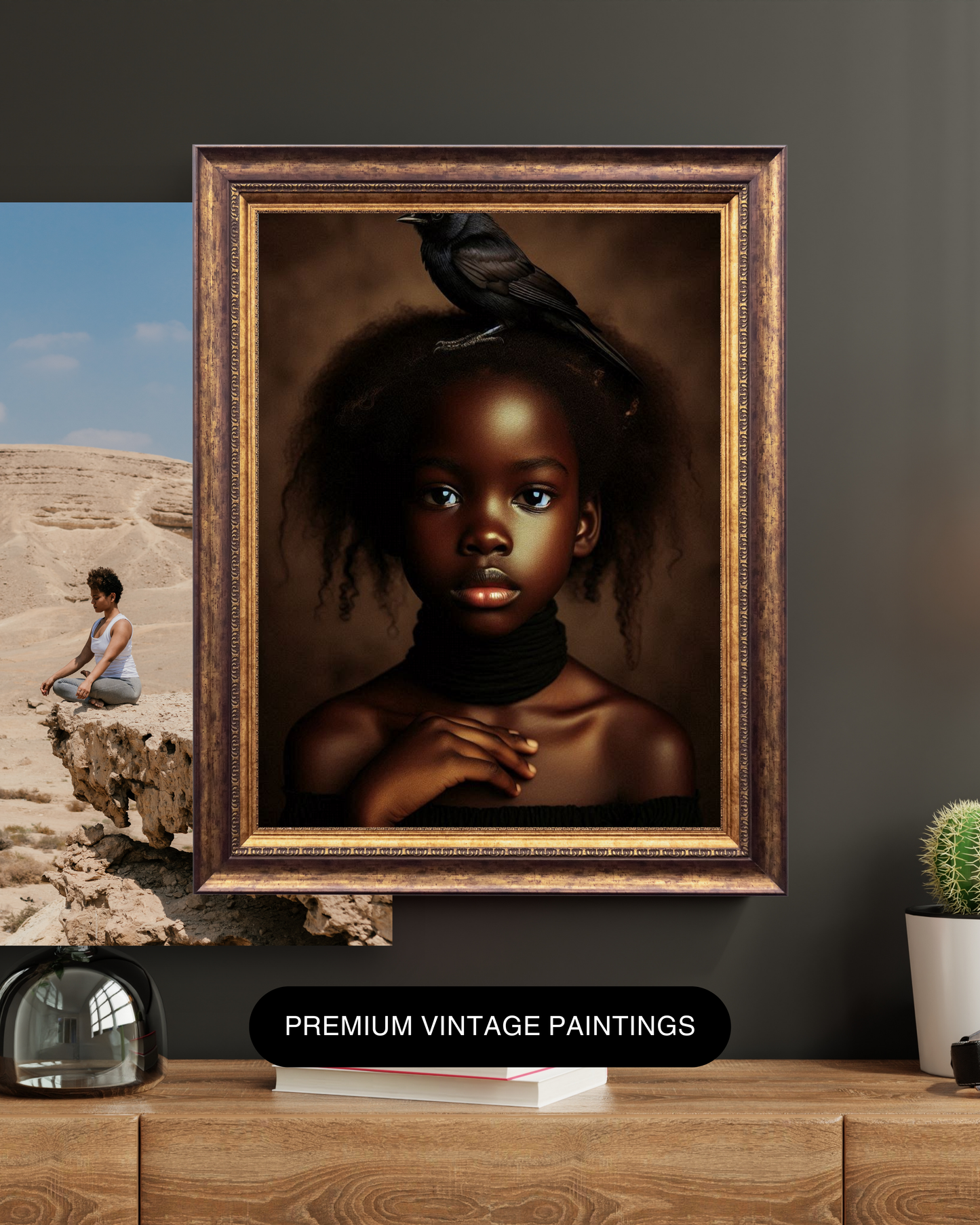 Black Girl Art - Kid's Digital Art - Velvet's View - A Little Girl and Her Bird 526