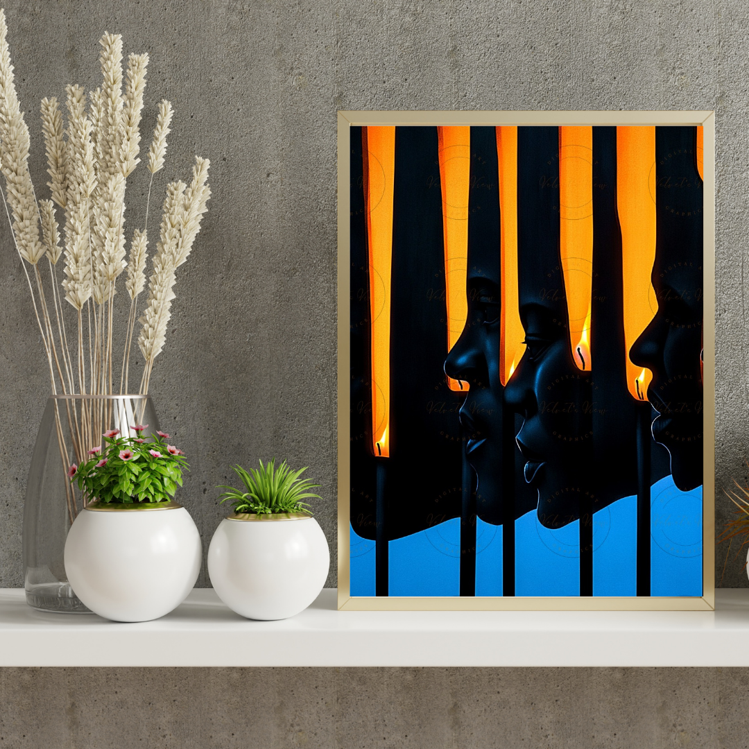 Black Girl Art - Velvet's View - Lit Reflections: The Art of Light & Thought 1002