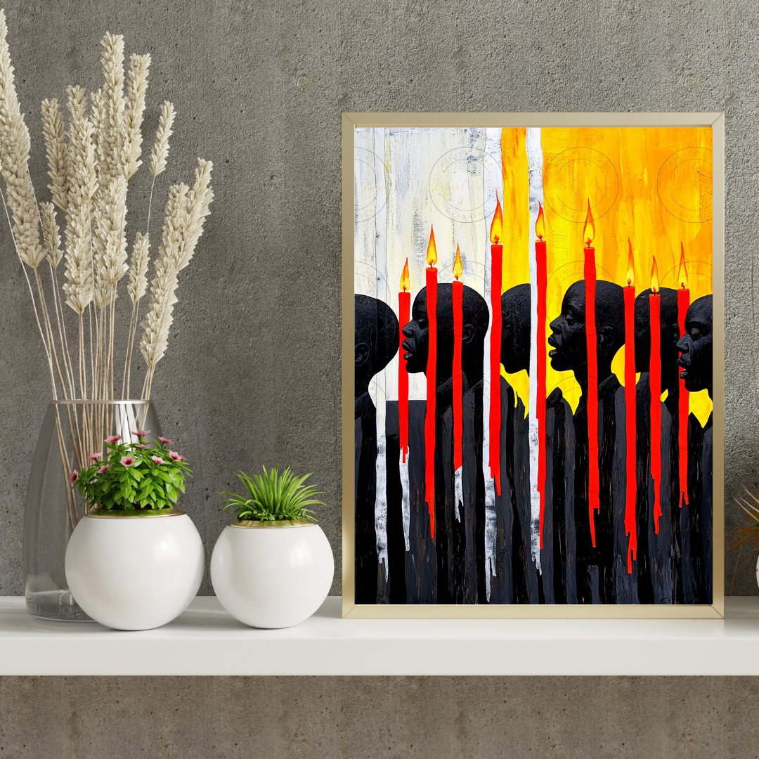 Black Girl Art - Velvet's View - Lit Reflections: The Art of Light & Thought 1001