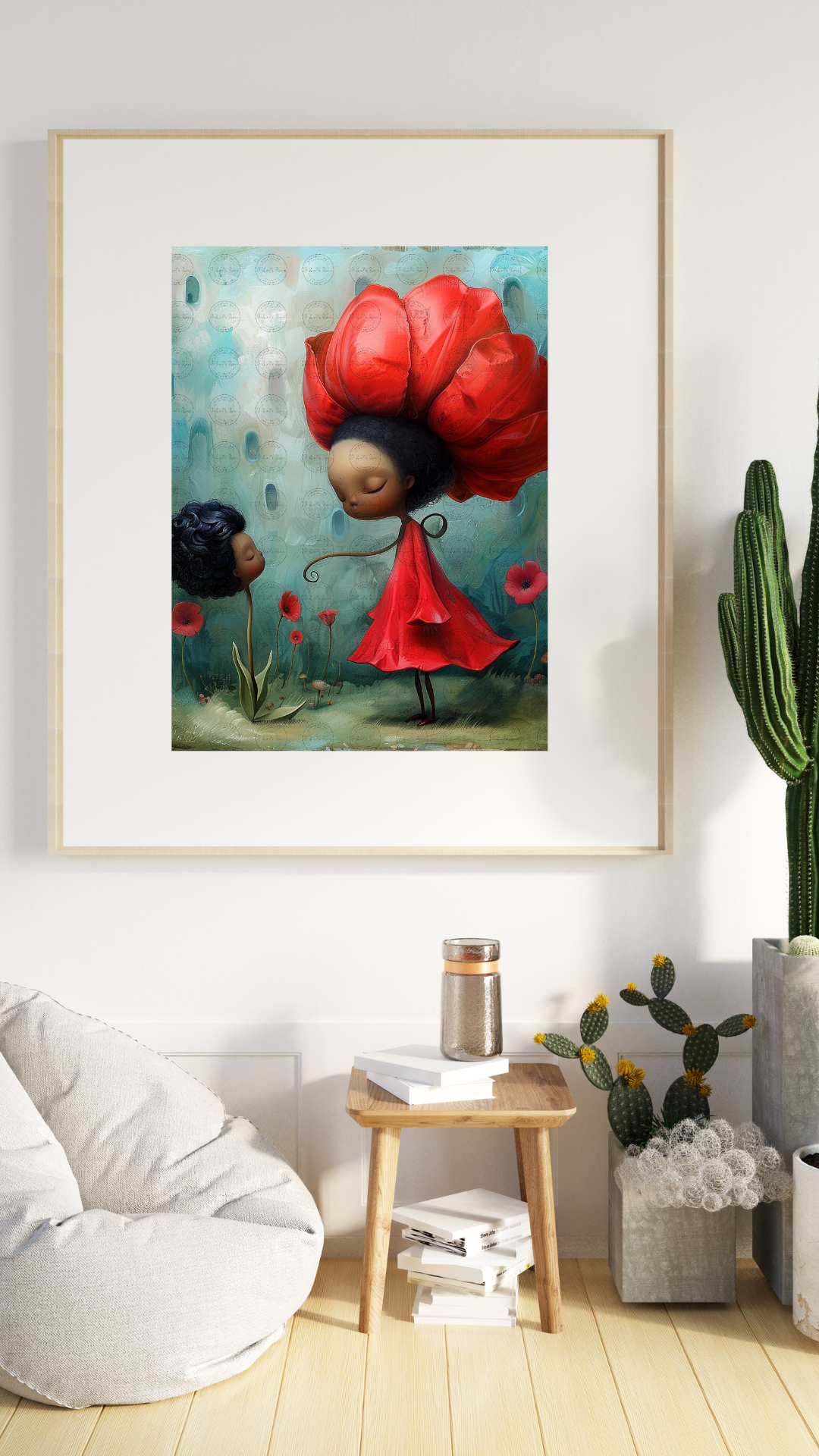 Black Girl Art - Kids Digital Art - Velvet's View - Tressa and Her Tulips 1009