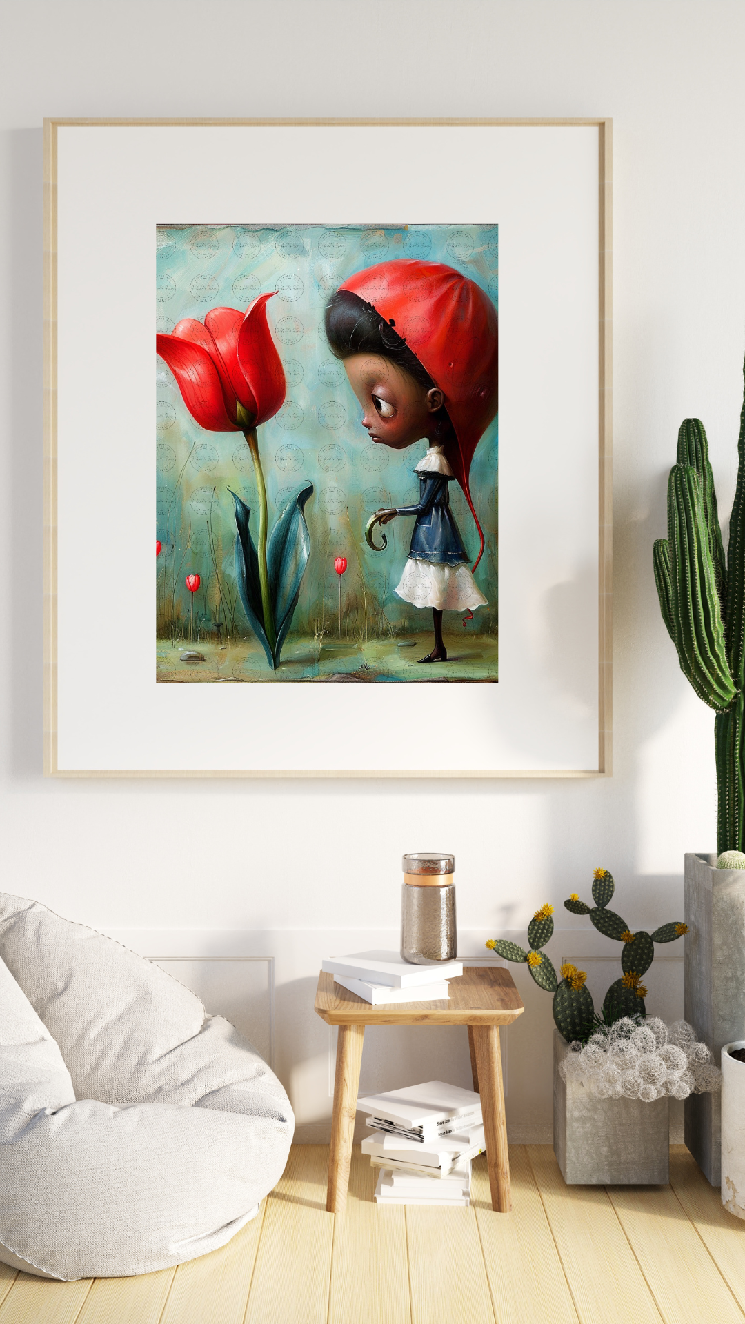 Black Girl Art - Kids Digital Art - Velvet's View - Tressa and Her Tulips 1011