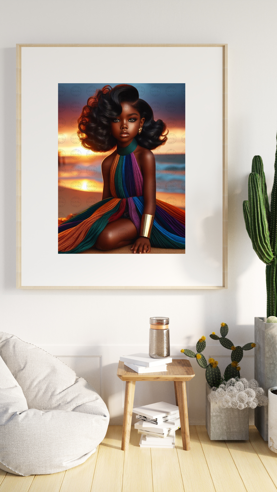 Black Girl Art - Kids Digital Art - Sunset Serenade - Velvets View's Radiant Collection 409