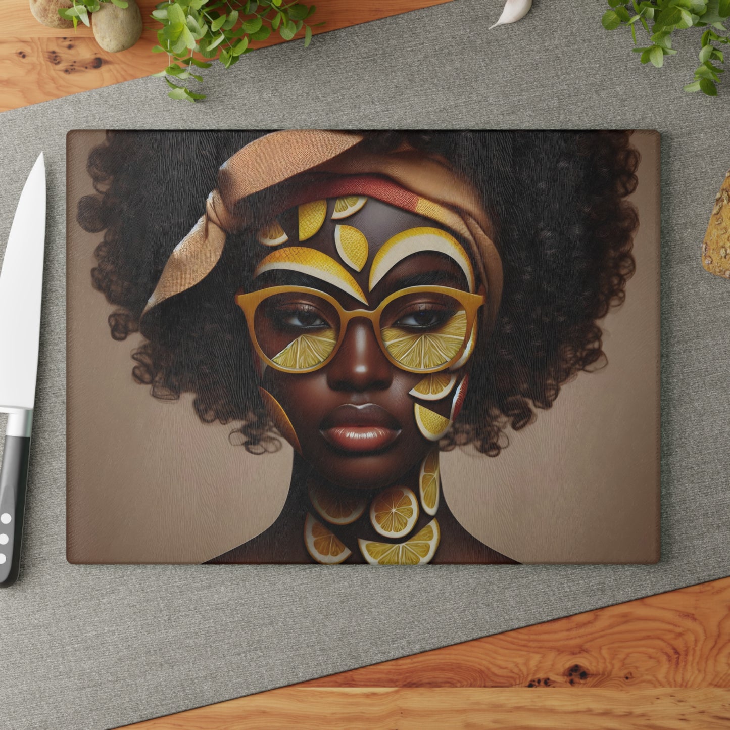 Glass Cutting Board -Velvet's View: The Lemon Delight Collection – 2018